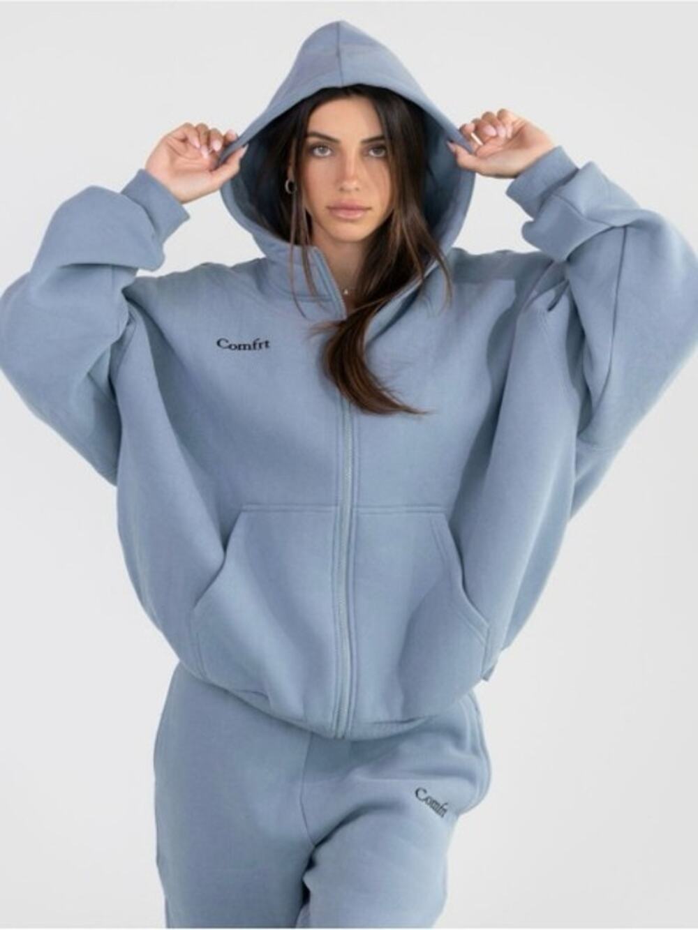 Comfrt Cloud Zip Hoodie Unisex Medium Women's Men’s Blue Willow Oversized M
